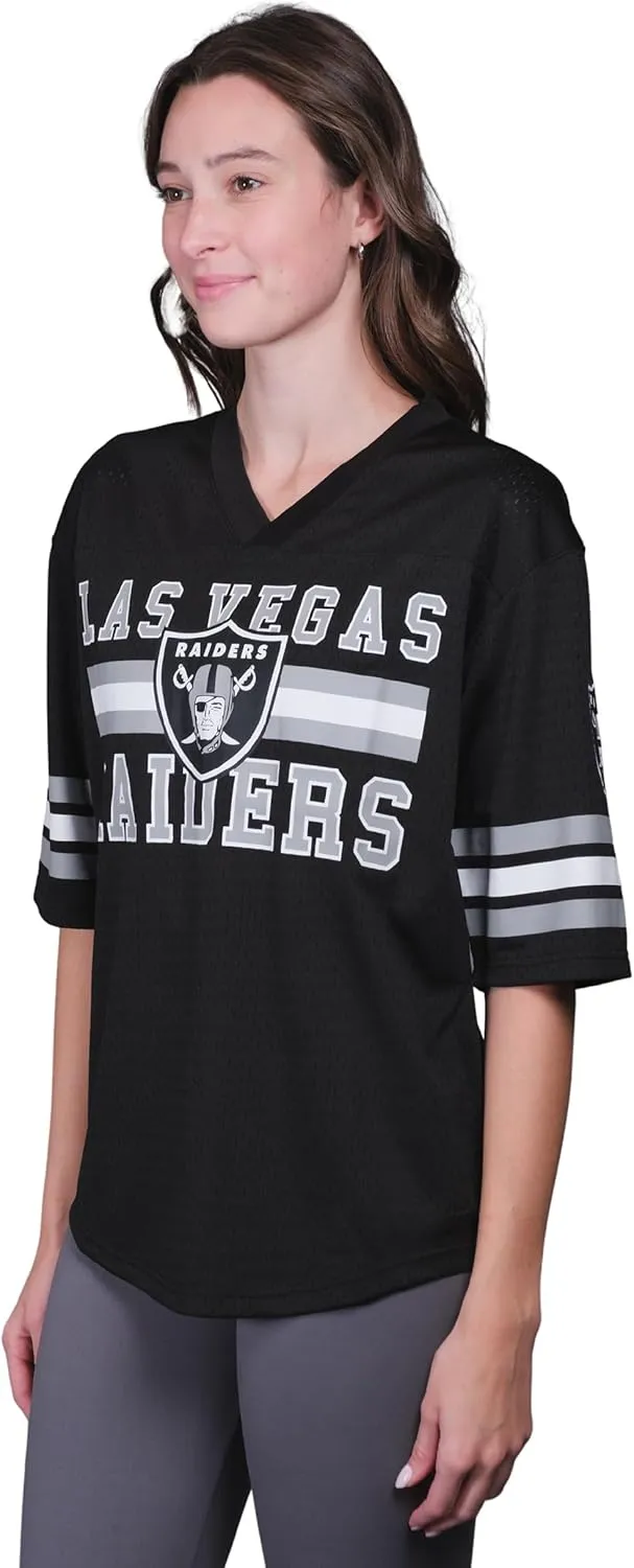 Ultra Game Women's NFL Official Soft Mesh Vintage Gameday Shirt