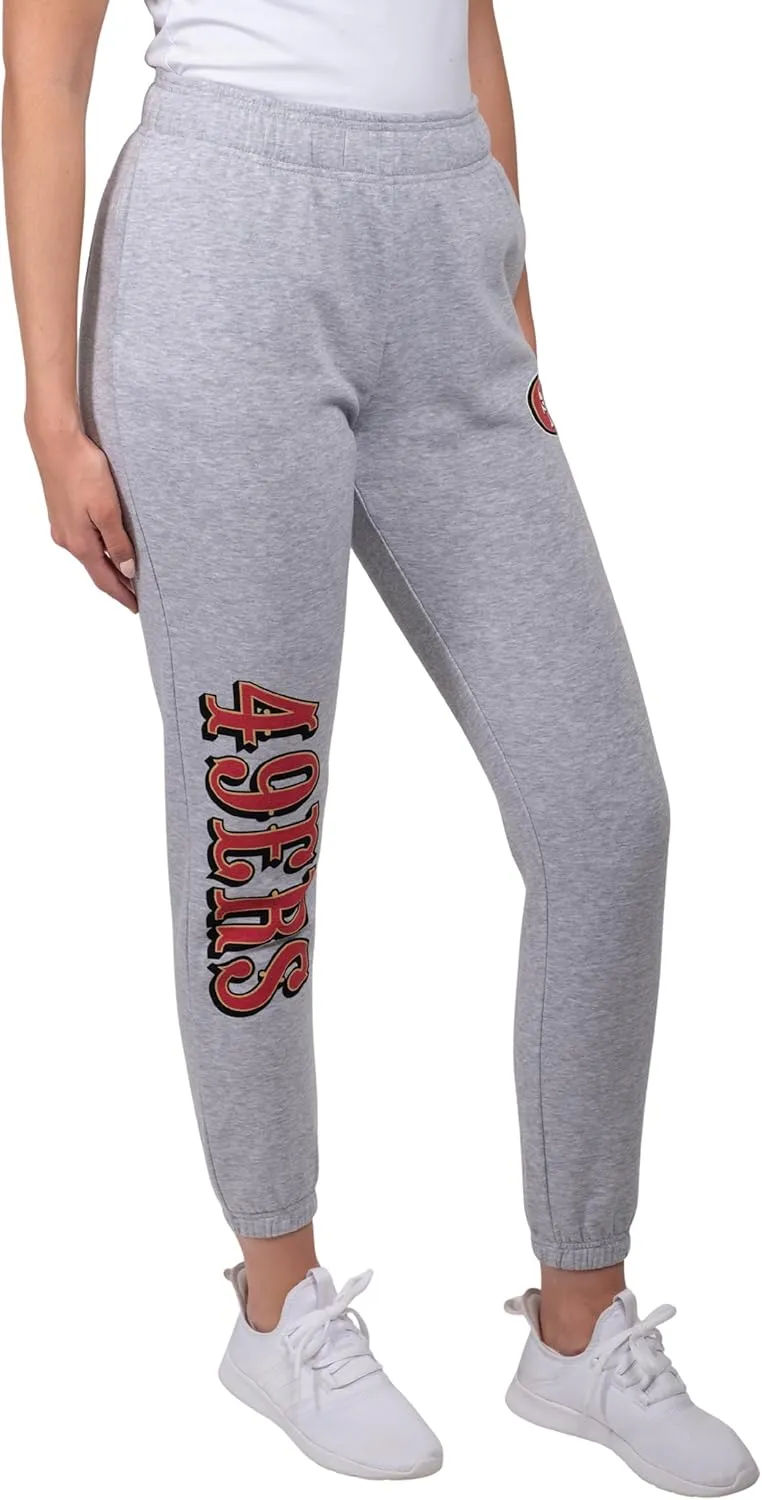 Ultra Game Women's NFL Official Super Soft Sweatpants Joggers Lounge Pants Pajamas