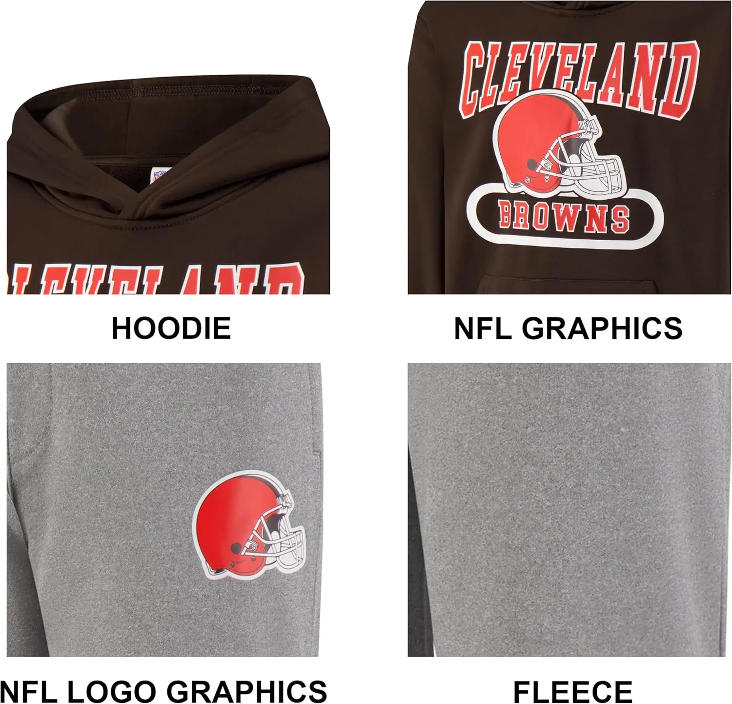 Ultra Game Youth NFL Official Extra Soft Fleece Pullover Hoodie Sweatshirt