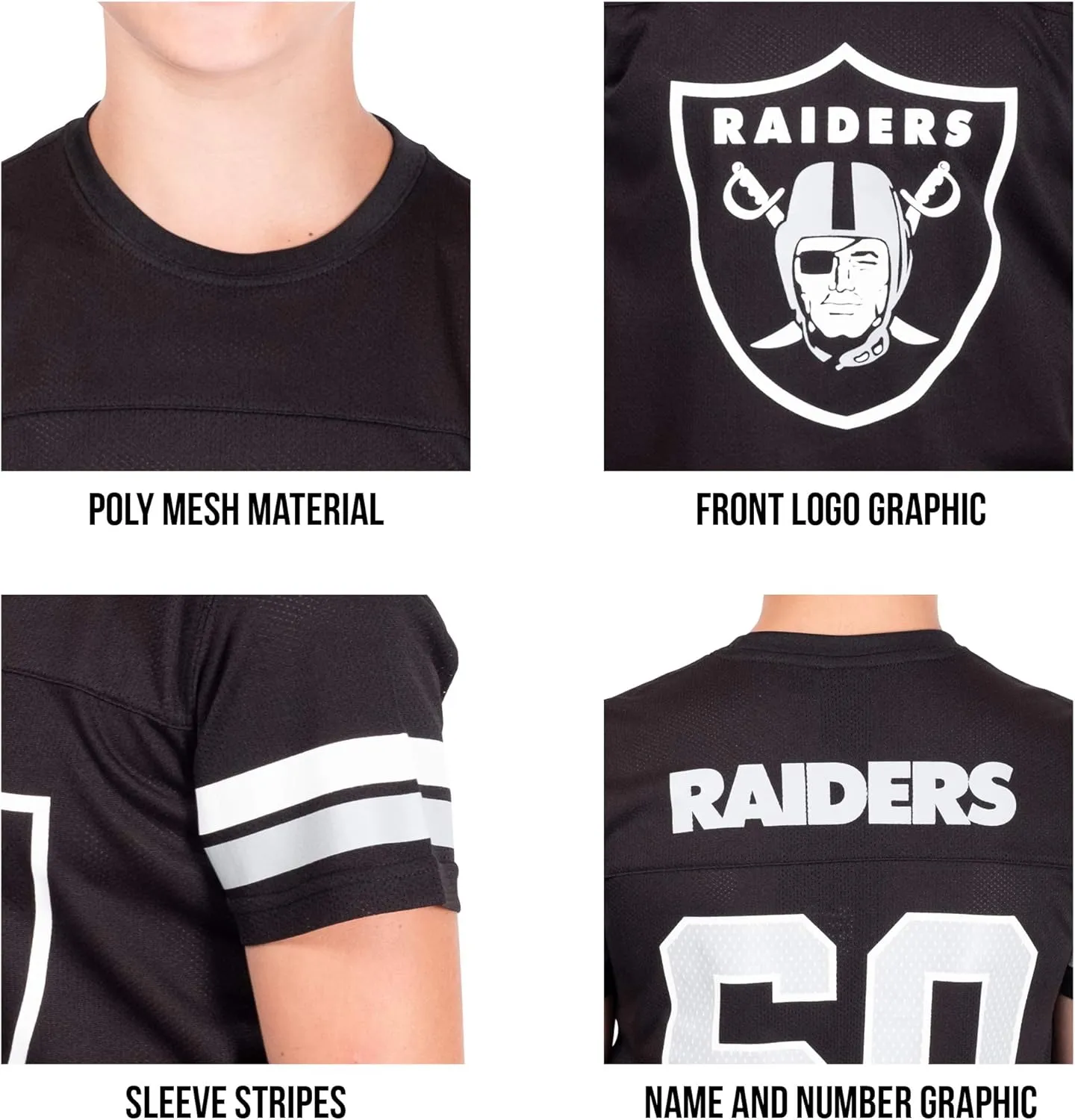 Ultra Game Youth NFL Official Super Soft Game Day Mesh Jersey Shirt