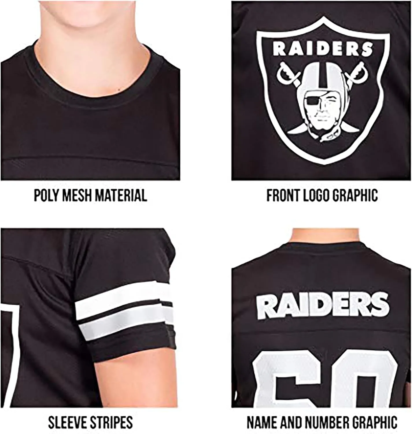 Ultra Game Youth NFL Official Super Soft Game Day Mesh Jersey Shirt