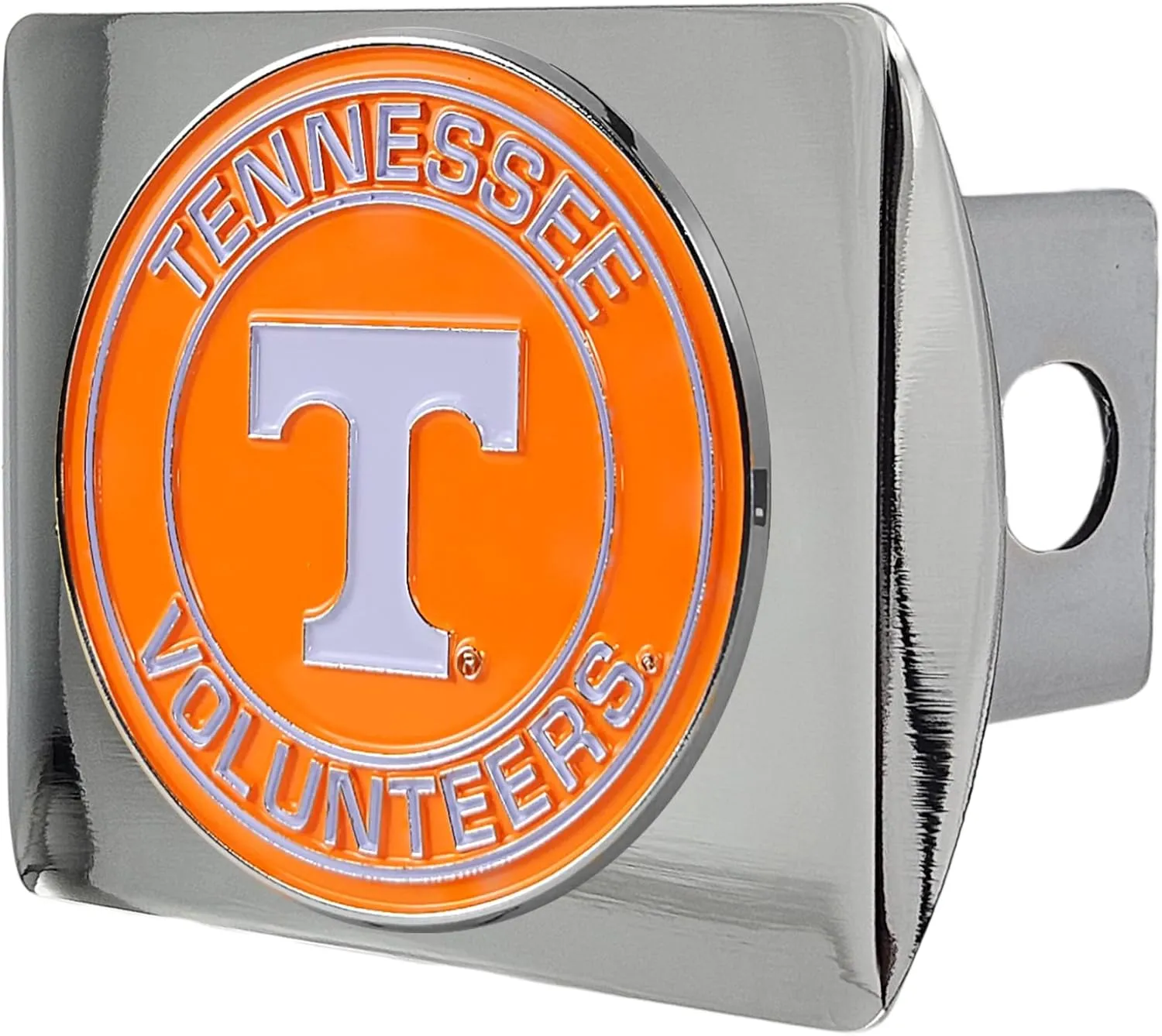 University of Tennessee Volunteers Chrome Metal Hitch Cover with 3D Color Team Logo by FANMATS - Round Molded Design – Easy Installation on Truck, SUV, Car - Ideal Gift for NCAA College Fan/Student