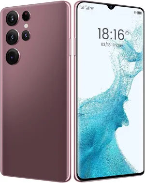 Unlocked Smartphone 6.7inch Cell Phone S22 Ultra 2 16GB HD Full Screen Straight Talk Phone Dual Sim Unlocked Android Phones Boost Mobile Phone(rose glod)