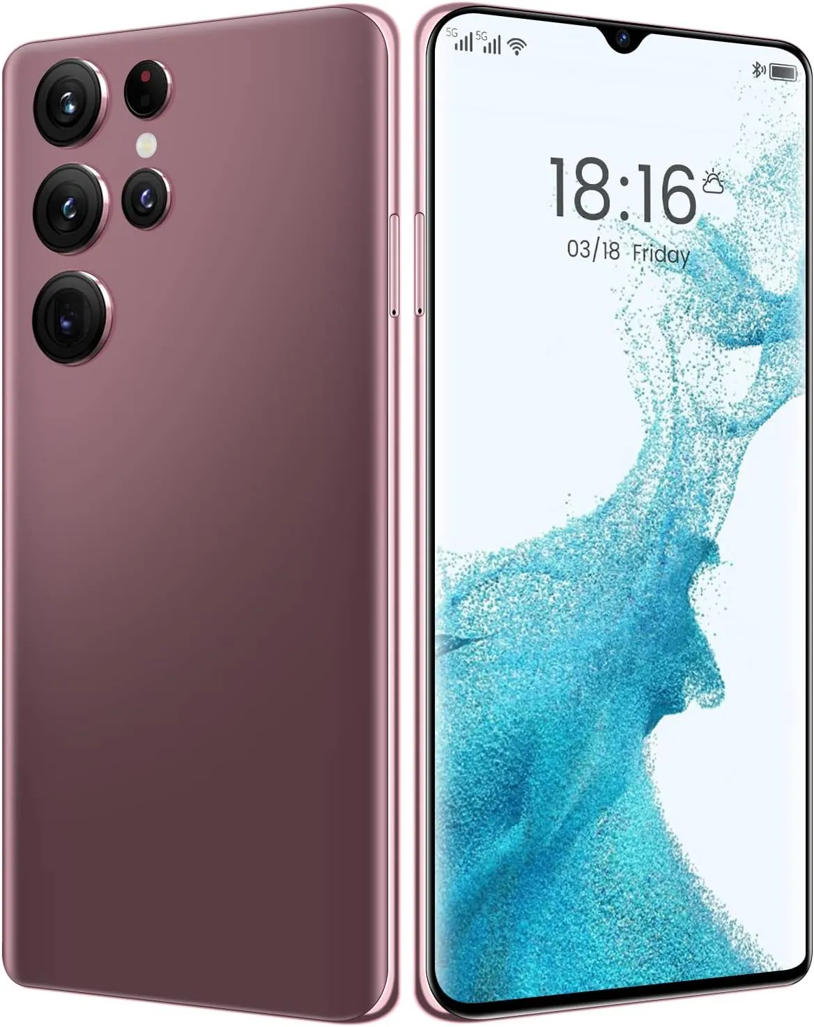 Unlocked Smartphone 6.7inch Cell Phone S22 Ultra 2 16GB HD Full Screen Straight Talk Phone Dual Sim Unlocked Android Phones Boost Mobile Phone(rose glod)