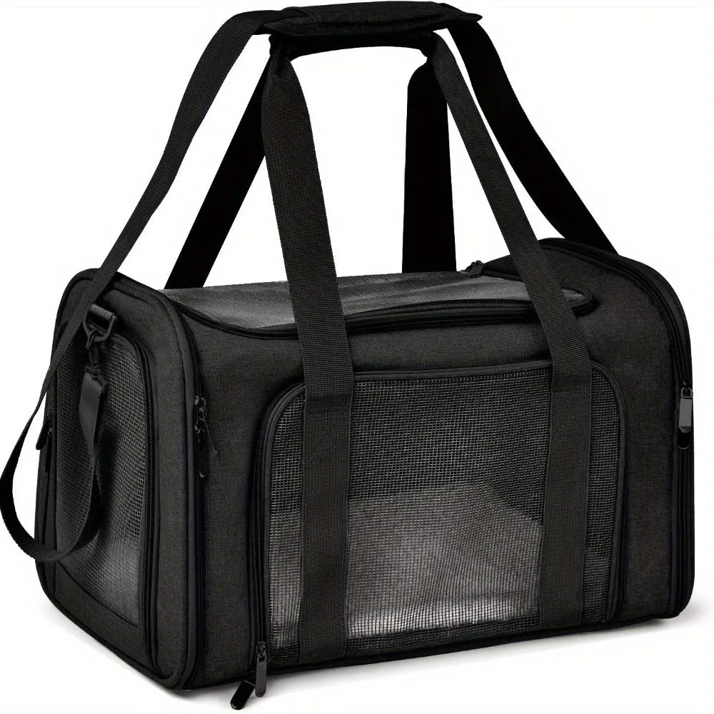 Up to 25Lbs Waterproof Carrier Large Soft Sided Pet Carrier