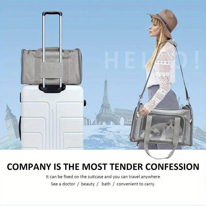 Up to 25Lbs Waterproof Carrier Large Soft Sided Pet Carrier