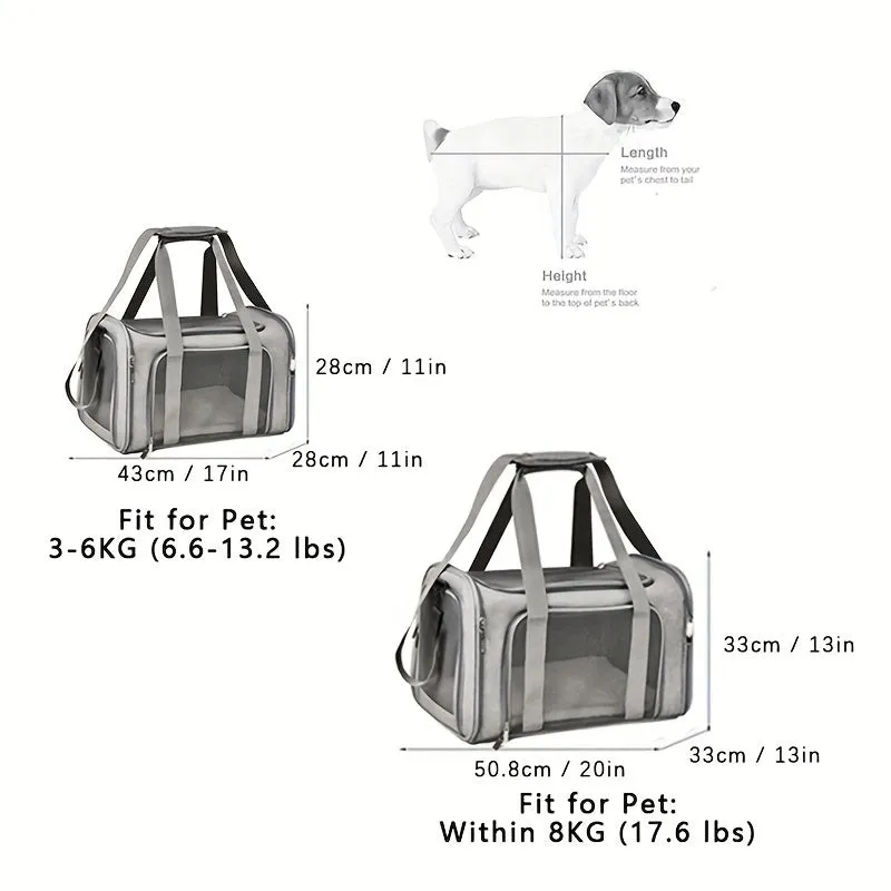 Up to 25Lbs Waterproof Carrier Large Soft Sided Pet Carrier