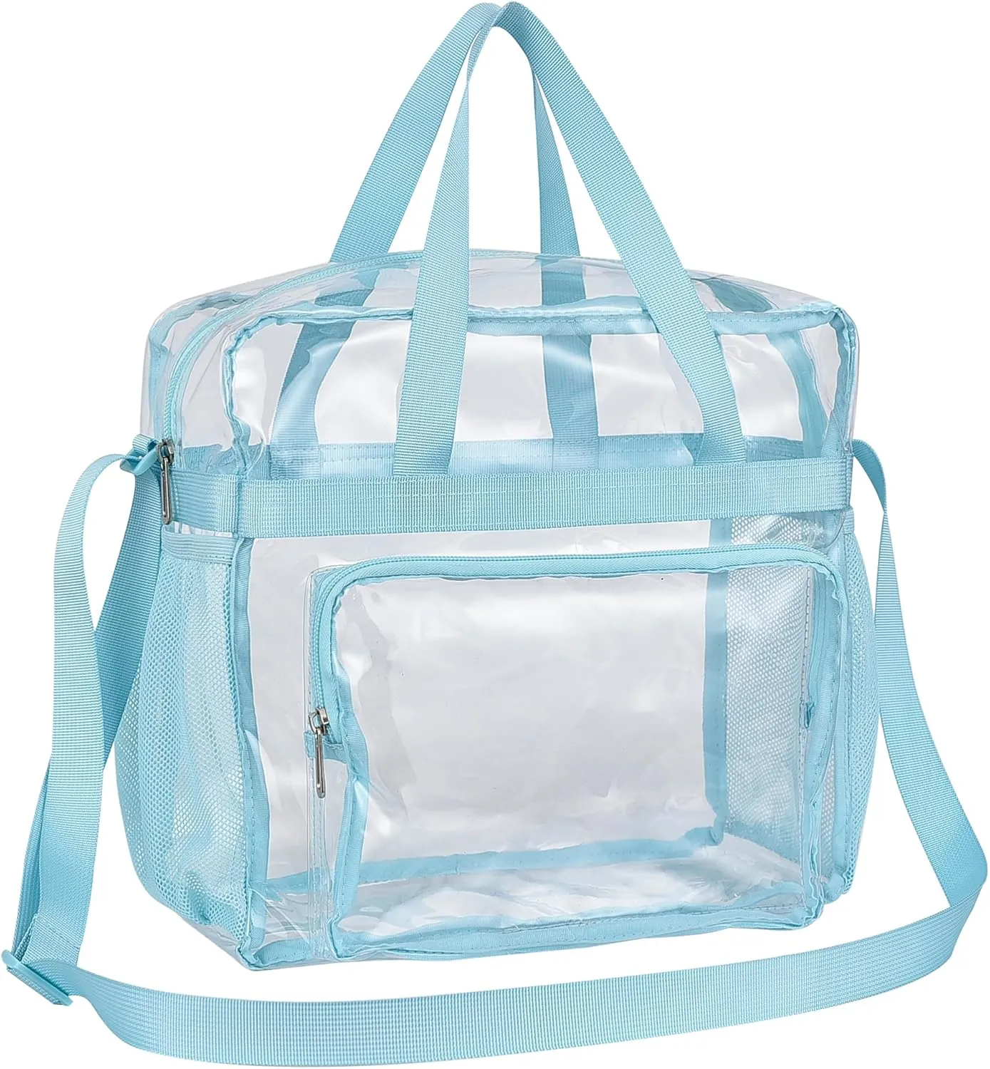 USPECLARE Clear Tote Stadium Approved, Security Travel & Gym Clear Bag for Work Sports Games Concerts