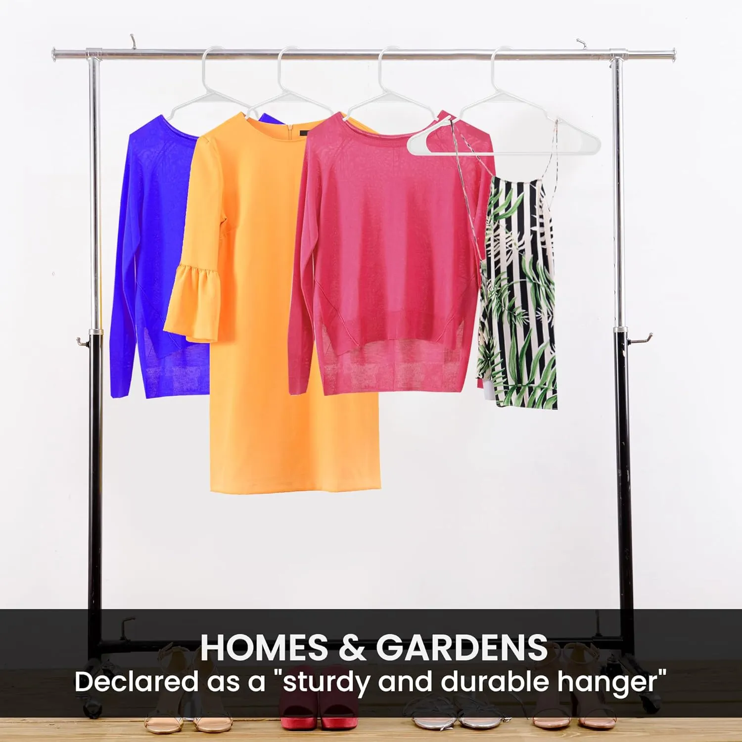 Utopia Home Plastic Hangers 50 Pack - Perfect Space Saving Clothes Hanger - Durable and Strong - Perfect Closet Organizers with Shoulder Grooves (White)