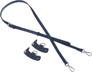 uxcell Leather Bag Strap Replacement Adjustable Crossbody Bag Straps Conversion for Shoulder Bag Handbag Purse, Dark Blue, Silver Buckle, 1 Set