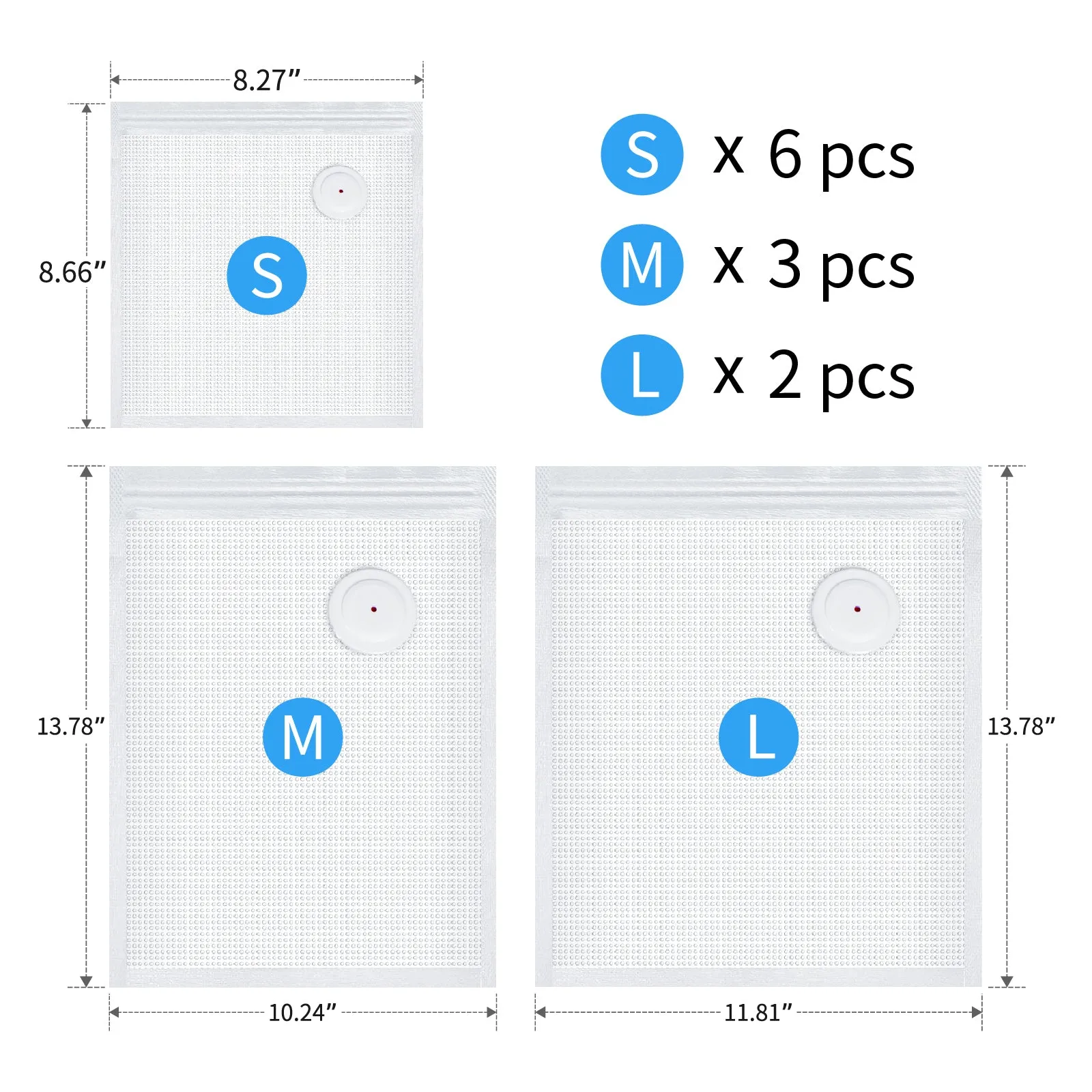 Vacuum Sealer Bags for Food - AX002, Dishwasher Safe, Clear