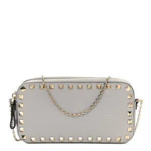 Valentino Pebbled Leather Rockstud Crossbody Bag