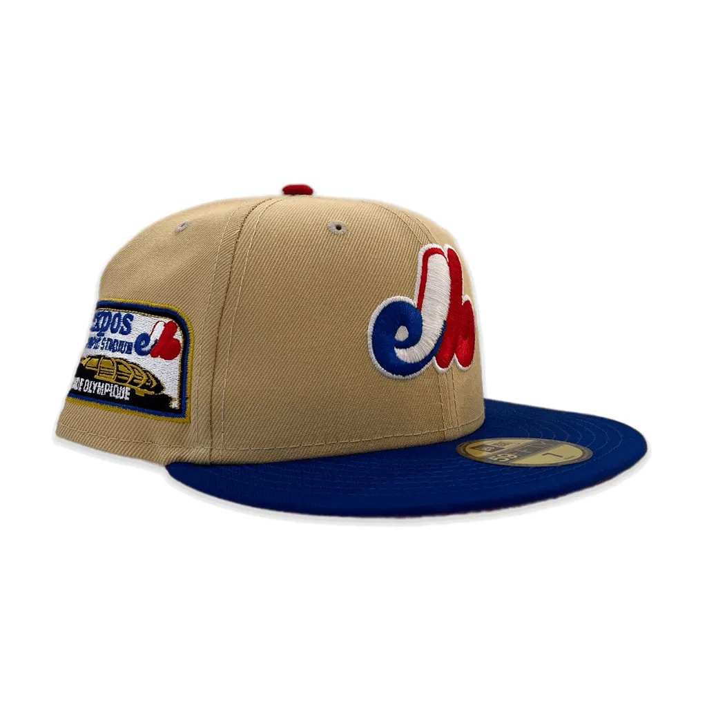 Vegas Gold Montreal Expos Royal Blue Visor Red Bottom Olympic Stadium Side patch New Era 59Fifty Fitted