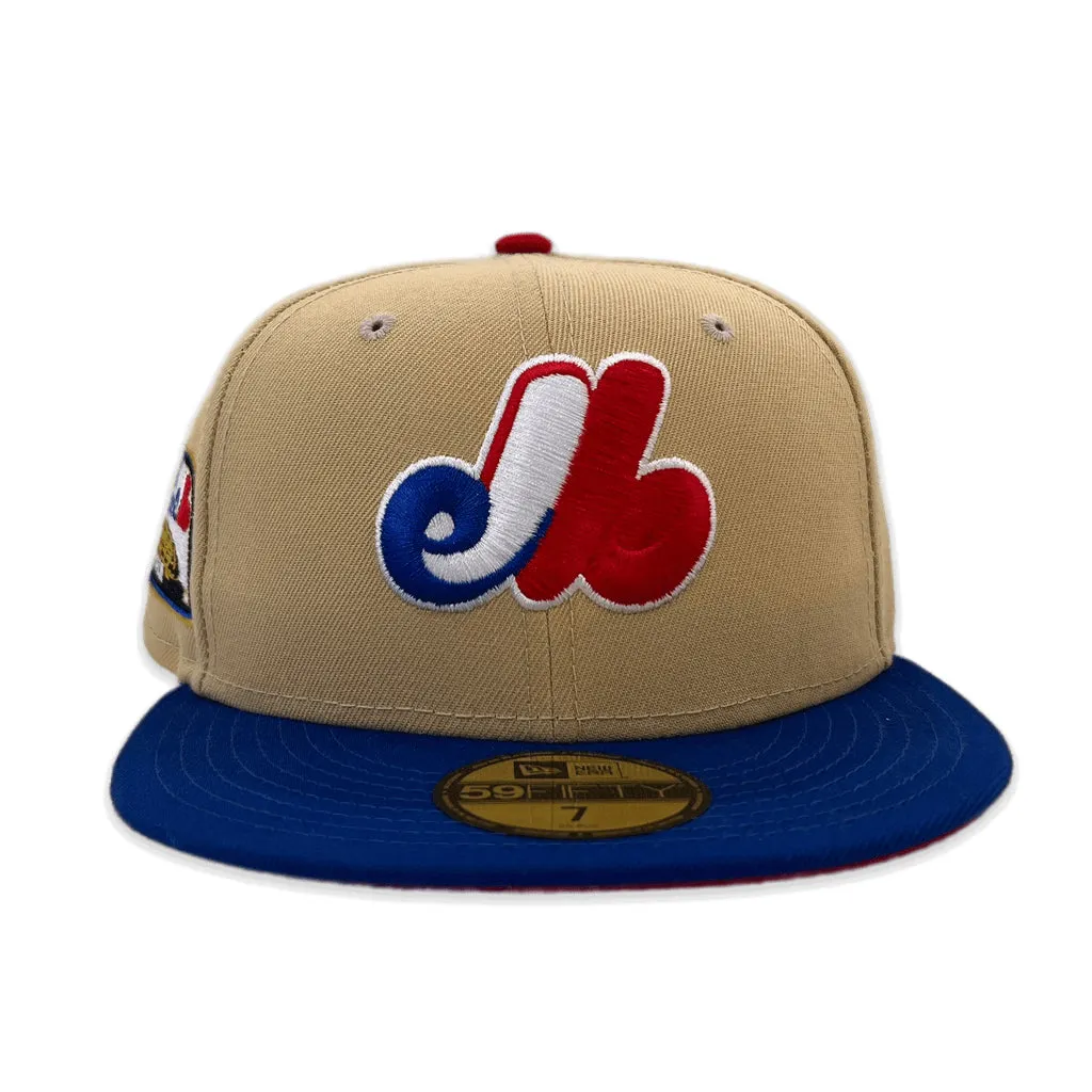 Vegas Gold Montreal Expos Royal Blue Visor Red Bottom Olympic Stadium Side patch New Era 59Fifty Fitted