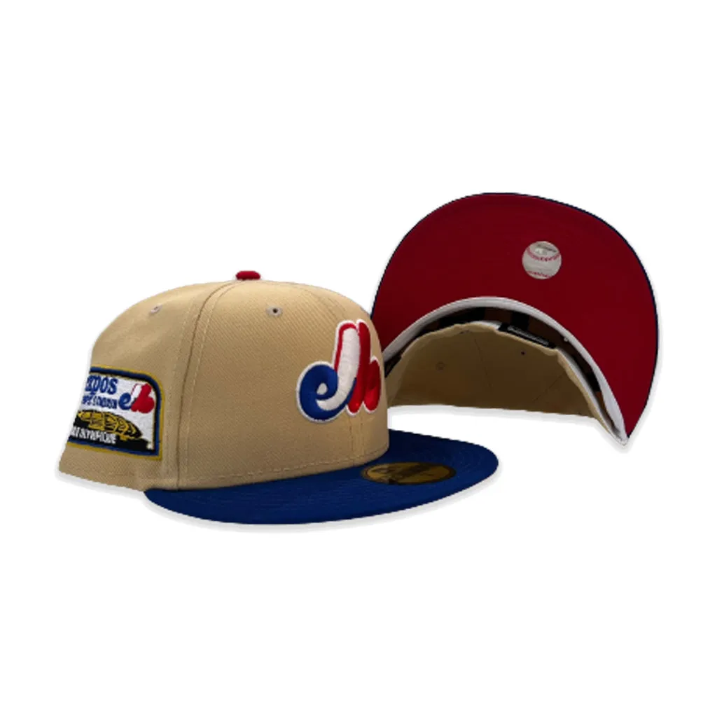 Vegas Gold Montreal Expos Royal Blue Visor Red Bottom Olympic Stadium Side patch New Era 59Fifty Fitted