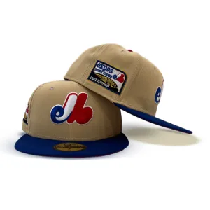 Vegas Gold Montreal Expos Royal Blue Visor Red Bottom Olympic Stadium Side patch New Era 59Fifty Fitted