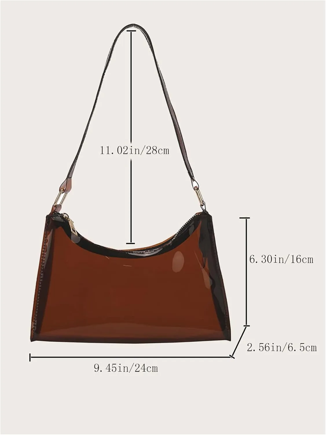 Verdusa Women's Clear Shoulder Bags Purse Transparent Bag