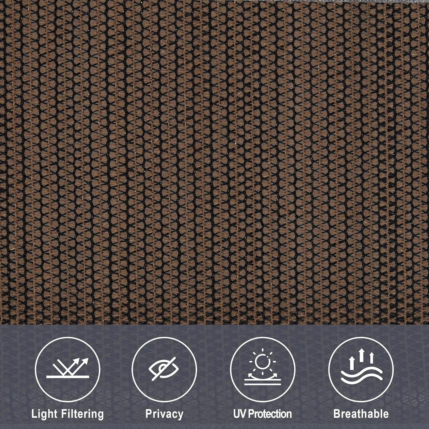 VICLLAX Premium Outdoor Roller Shade, 95% Patio Roll up Blinds with Weather Resistant Valance 7x8FT,Mocha