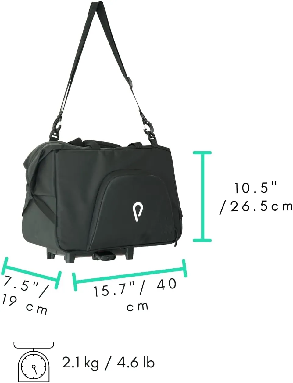Vincita Big Nash Bike Trunk Bag, Universal Quick-release Fit All Rear Racks With Expandable Panniers And Waterproof Rain Cover, Bicycle Commuter Bag Suitable For Bicycles. (Green, Nash) (B181B-2 0)