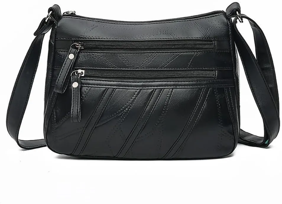 Vine Purses for Women Crossbody Bag Vine PU Leather Shoulder Handbags Large Crossbody Bags for Working SCH Dating Zipper Closure Hobo Bag