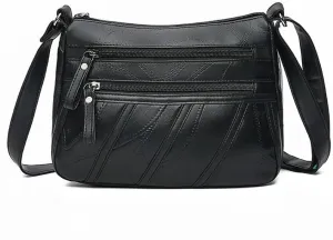 Vine Purses for Women Crossbody Bag Vine PU Leather Shoulder Handbags Large Crossbody Bags for Working SCH Dating Zipper Closure Hobo Bag