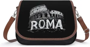 Vintage Roman Architecture Fashion Crossbody Bags Purses for Women Funny Printing Shoulder Handbags Bag