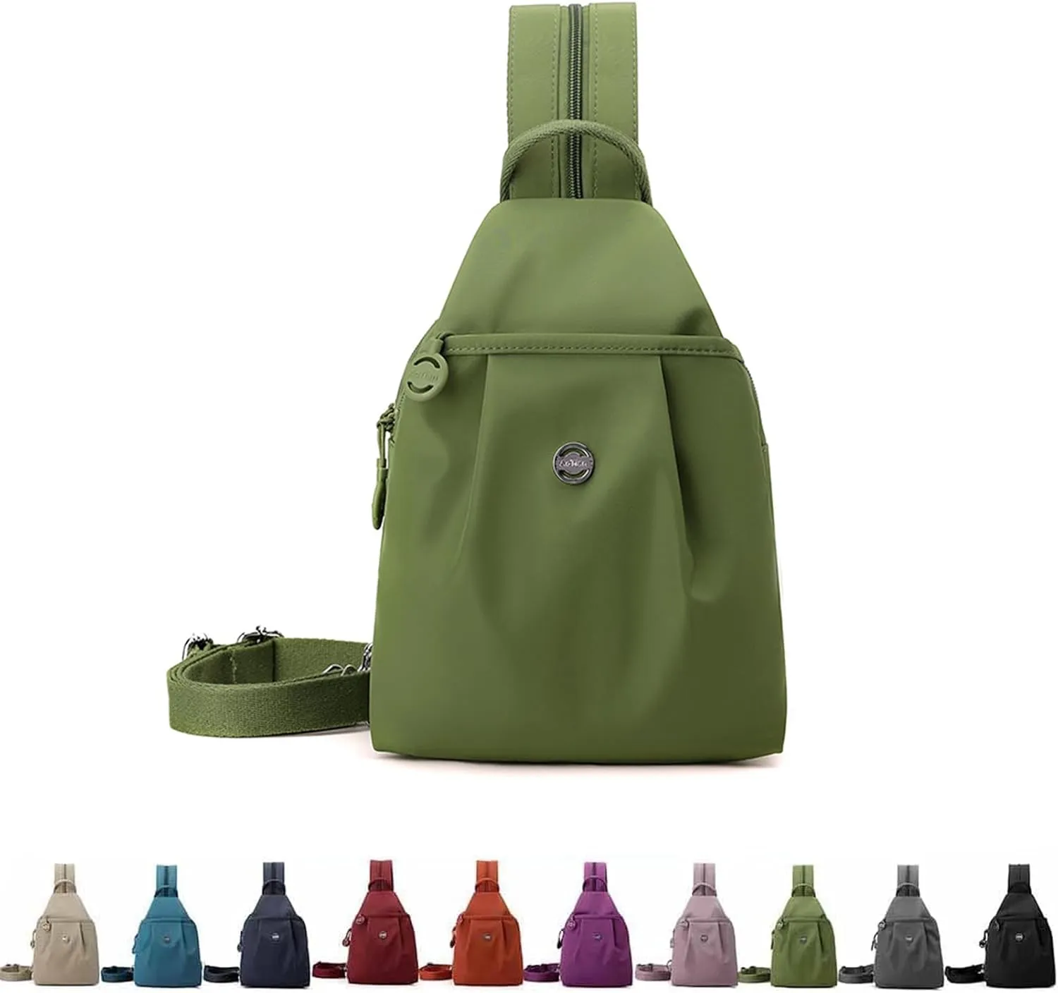 Vovtva Street Lite Chic Versatile Travel Bag, Adjustable Strap Backpack Chest Bags Double Zipper, Sling Crossbody Women