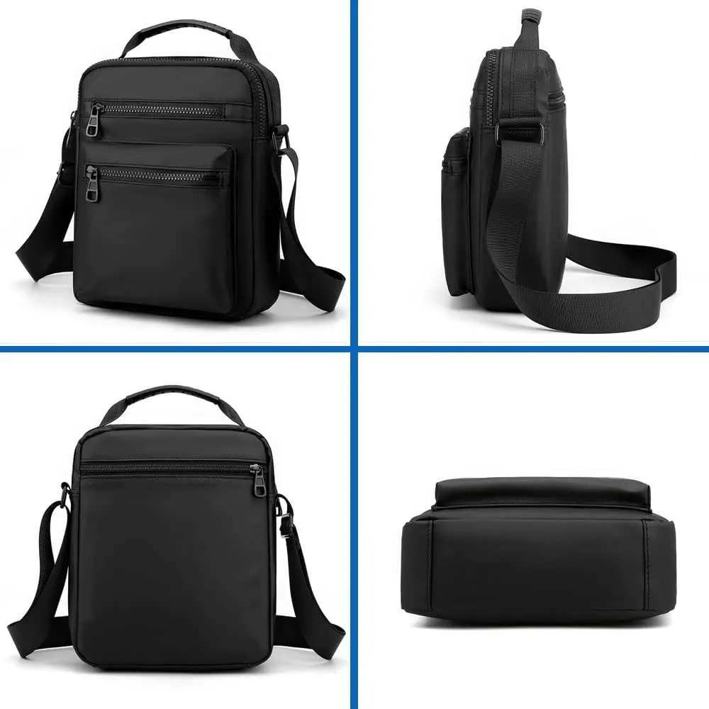 Water Repellent Multiple Pockets Crossbody Bags for Men Travel Phone Shoulder Bags Small Roomy Messenger Bag