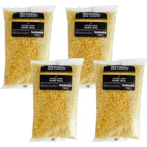 Waxness Spa Choice Natural Honey Gel Hard Wax Beads - Made in Italy / 2.2 lbs. - 35.27 oz. - 1 kg. Each X 4 Bags = 8.8 Lbs