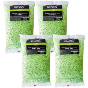 Waxness Spa Choice Rosin Free Multidirectional Hard Wax Lime / 2.2 lbs. - 35.27 oz. - 1 kg. Each X 4 Bags = 8.8 Lbs