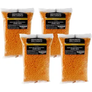 Waxness Spa Choice Rosin Free Multidirectional Hard Wax Mango - Made in Italy / 2.2 lbs. - 35.27 oz. - 1 kg. Each X 4 Bags = 8.8 Lbs