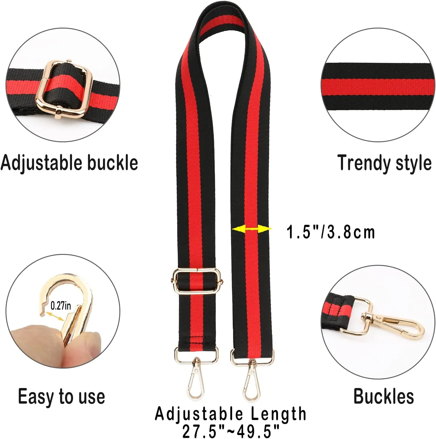 WEDDINGHELPER Clear Crossbody Bag, Clear Bag Stadium Approved Clear Purse with Adjustable Strap for Sports Concerts Festivals
