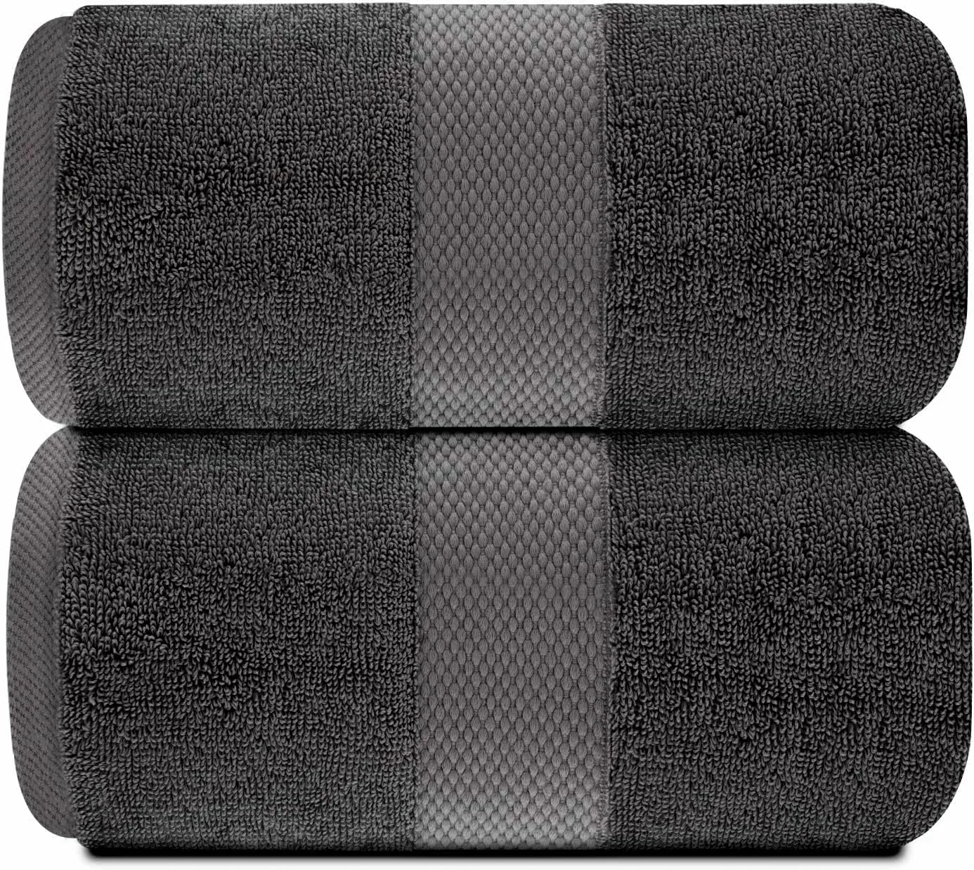 White Classic Luxury Bath Sheets Towels for Adults Extra Large | Highly Absorbent Hotel Collection | 35x70 Inch | 2 Pack (Charcoal Gray)
