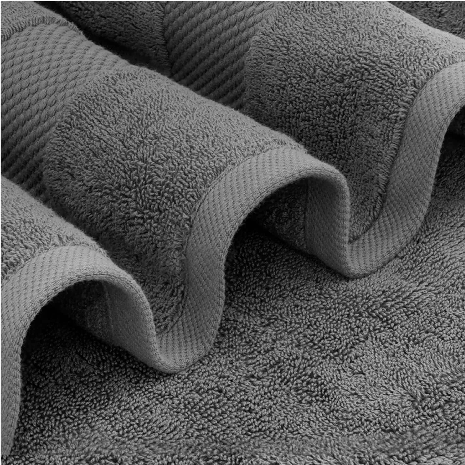 White Classic Luxury Soft Bath Sheet Towels - 650 GSM Cotton Luxury Bath Towels Extra Large 35x70 | Highly Absorbent and Quick Dry | Hotel Quality Extra Large Bath Towels Oversized, Dark Grey, 2 Pack