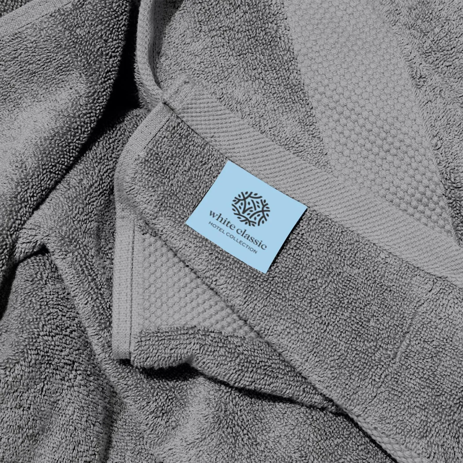 White Classic Luxury Soft Bath Sheet Towels - 650 GSM Cotton Luxury Bath Towels Extra Large 35x70 | Highly Absorbent and Quick Dry | Hotel Quality Extra Large Bath Towels Oversized, Light Grey, 2 Pack