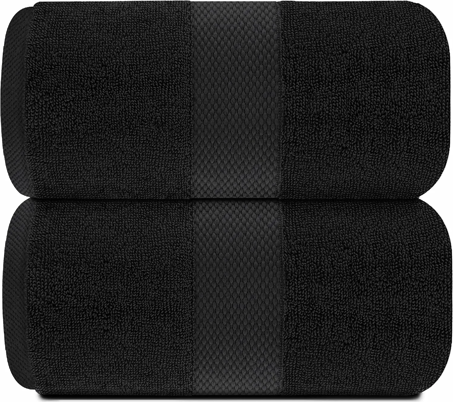 White Classic Luxury Soft Black Bath Sheet Towels - 650 GSM Cotton Luxury Bath Towels Extra Large 35x70 | Highly Absorbent and Quick Dry | Hotel Collection Extra Large Bath Towels Oversized, 2 Pack