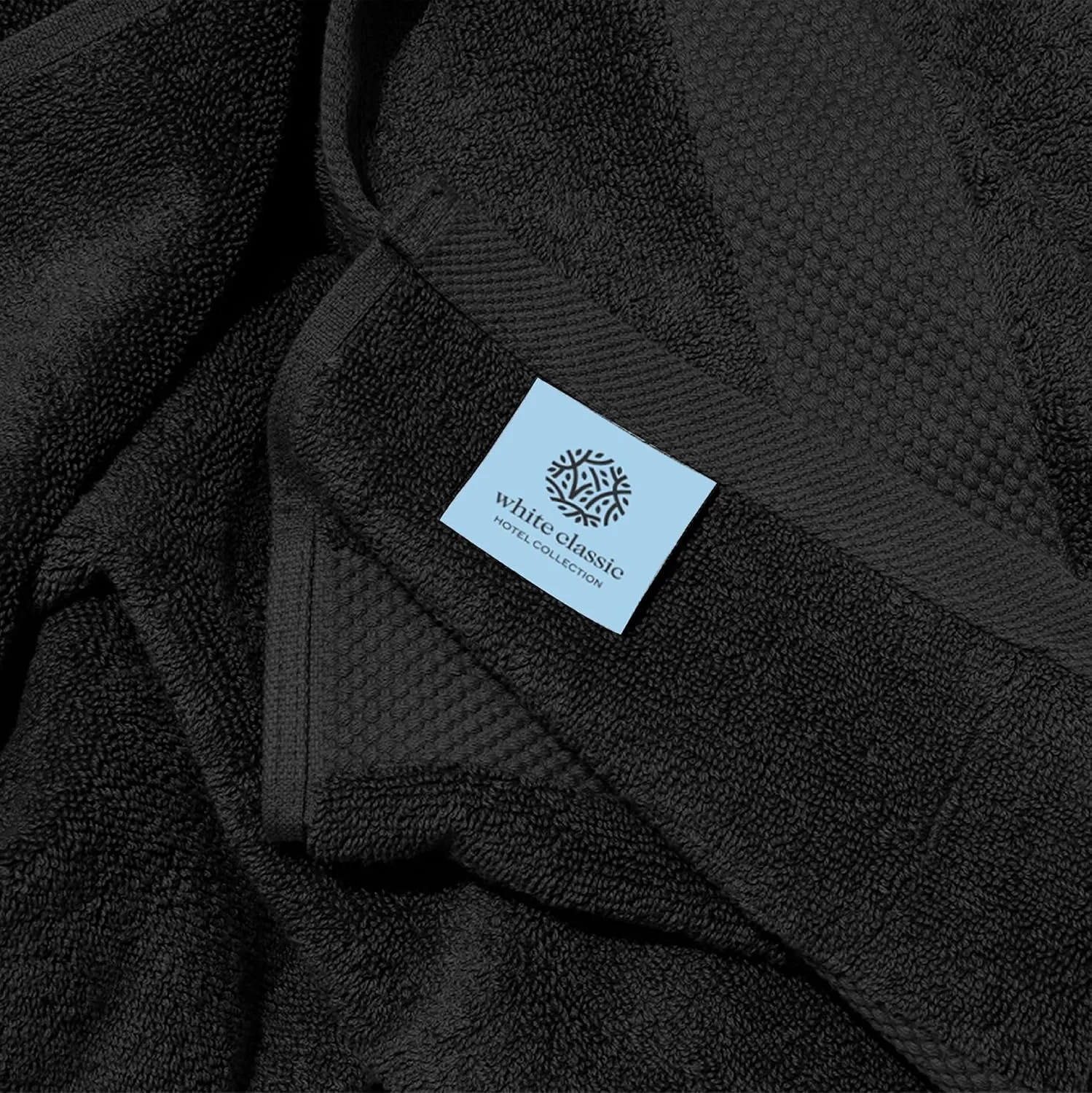 White Classic Luxury Soft Black Bath Sheet Towels - 650 GSM Cotton Luxury Bath Towels Extra Large 35x70 | Highly Absorbent and Quick Dry | Hotel Collection Extra Large Bath Towels Oversized, 2 Pack