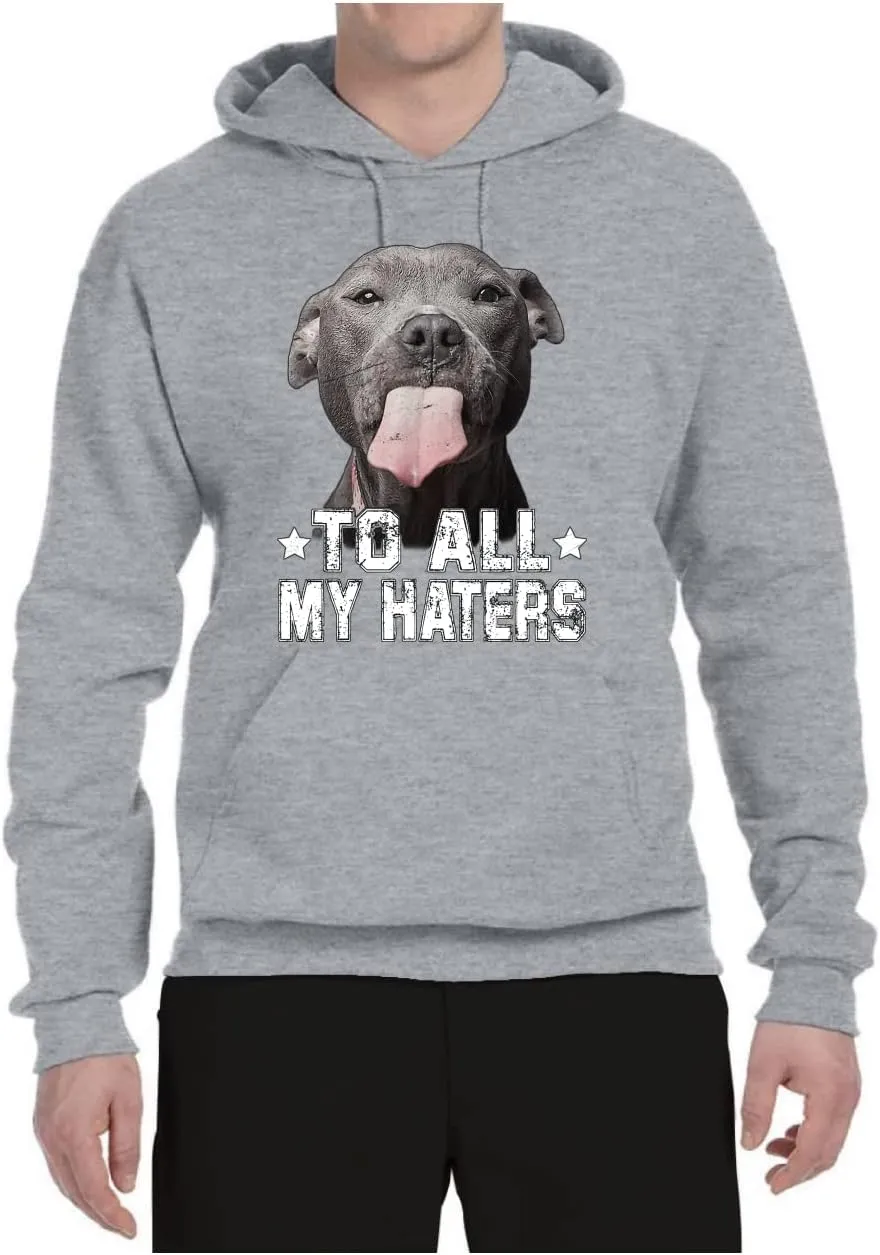 Wild Bobby Pitbull to all the Haters Funny Animal Lover Unisex Graphic Hoodie Sweatshirt
