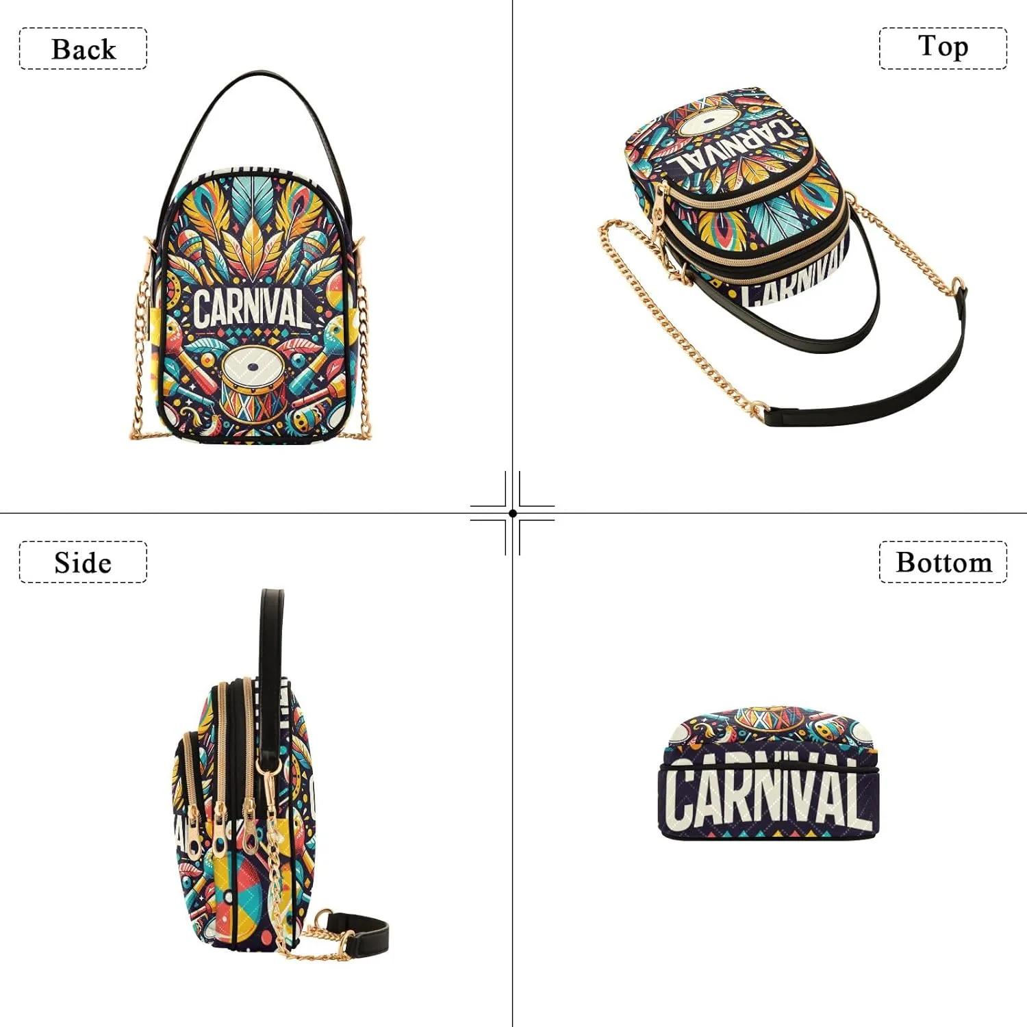 Winter Cute Scottish Cow Fashion Crossbody Bags for Women Chain Crossbody Bag