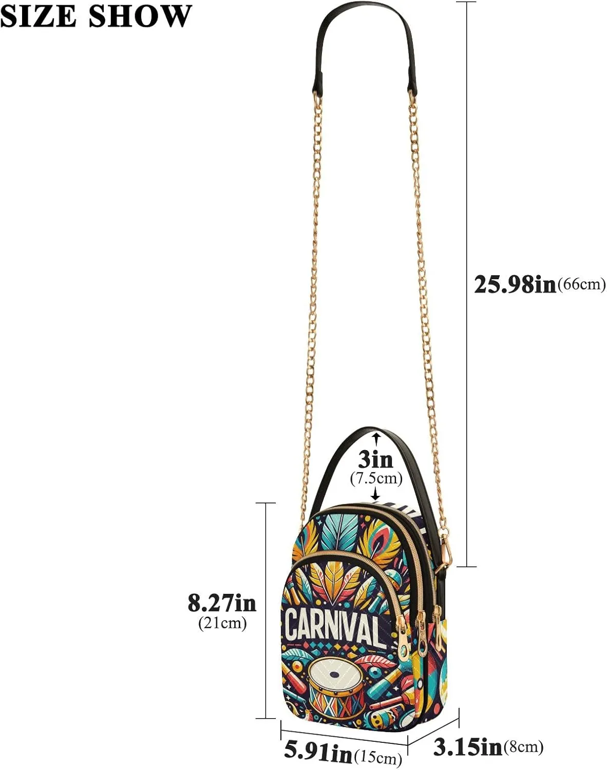 Winter Cute Scottish Cow Fashion Crossbody Bags for Women Chain Crossbody Bag