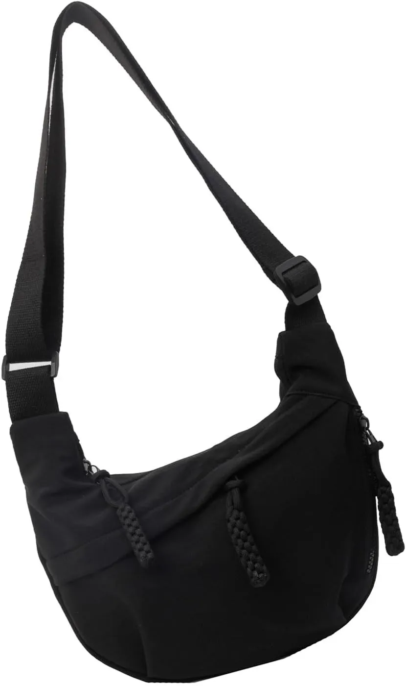Women Dumplings Bag Large Capacity Shoulder Bag Solid Color Messengers Bag Casual Crossbody Bag for College Everyday