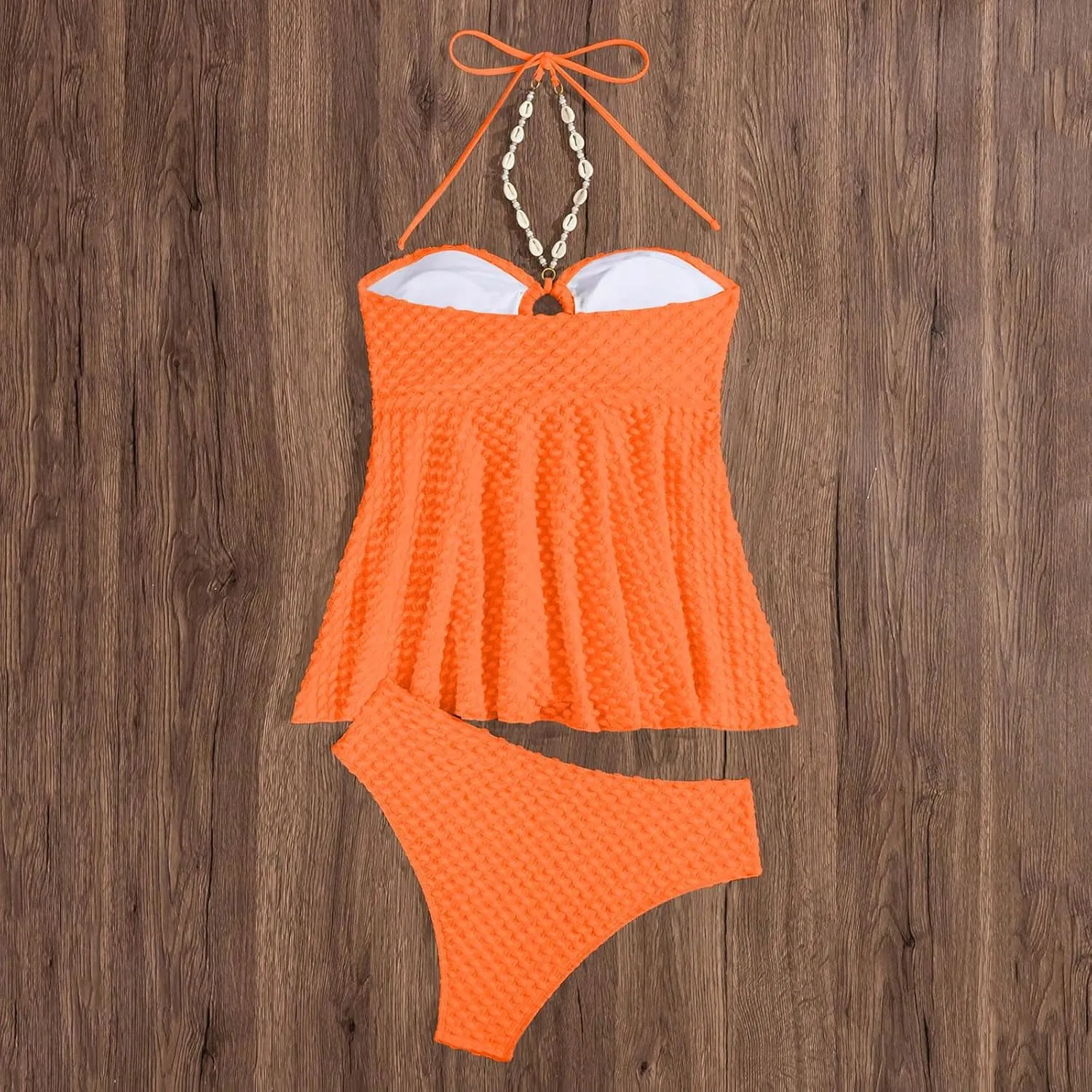 Women One Piece Swimsuits Scoop Neck Tummy Control Bathing Suit with Ruffled Straps Sexy Backless Beach Swimwear