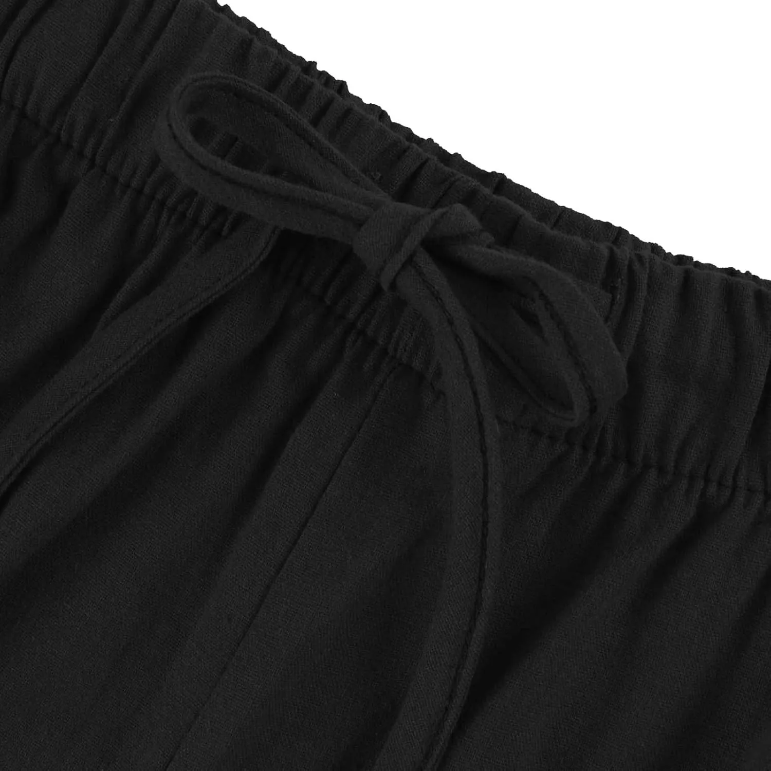Women Pants Plus Size Straight Leg Fit Pants Dressy Summer Drawstring High Waisted Trousers with Pockets