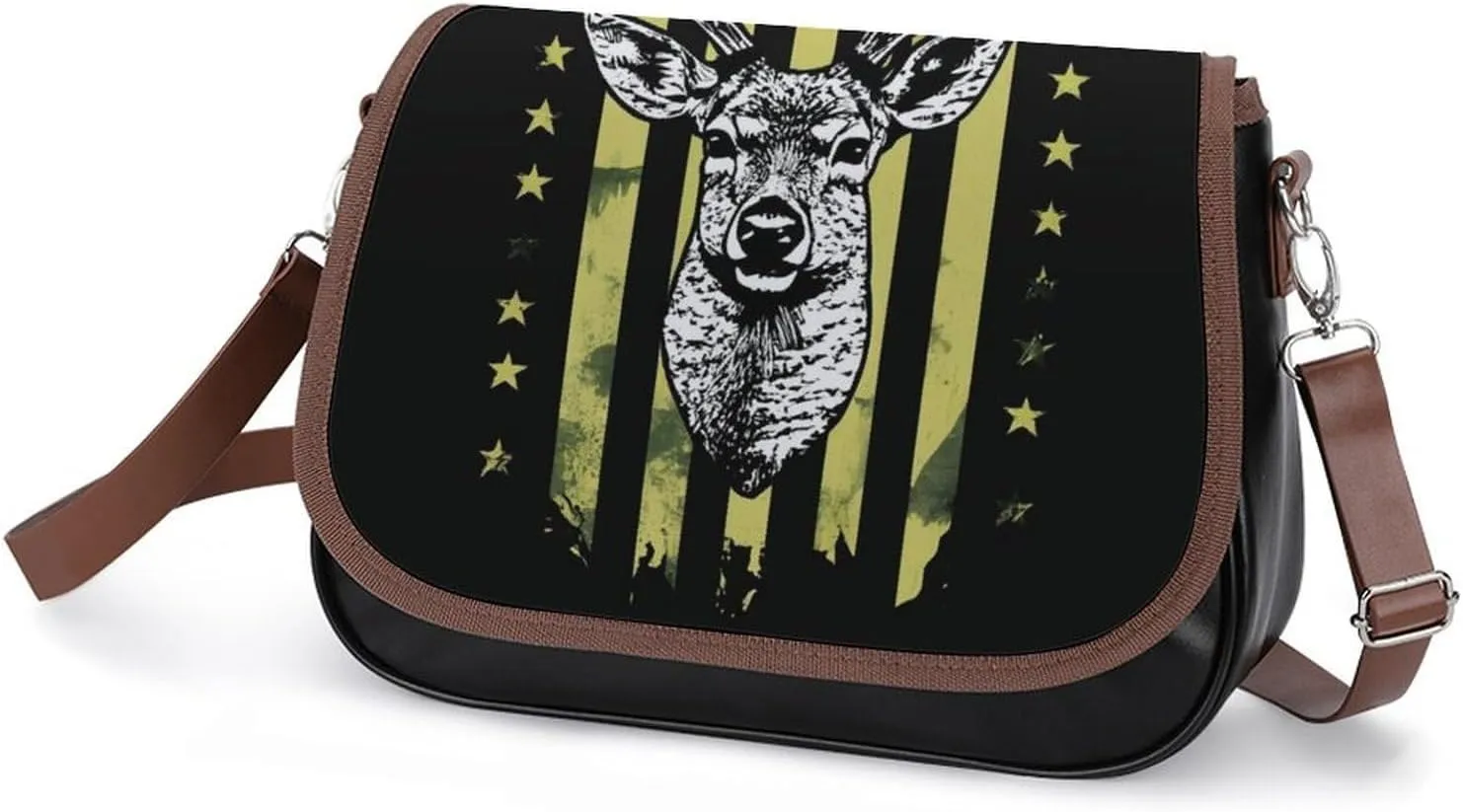Womens Casual Crossbody Bag, Small PU Leather Shoulder Bag Travel Messenger Bags