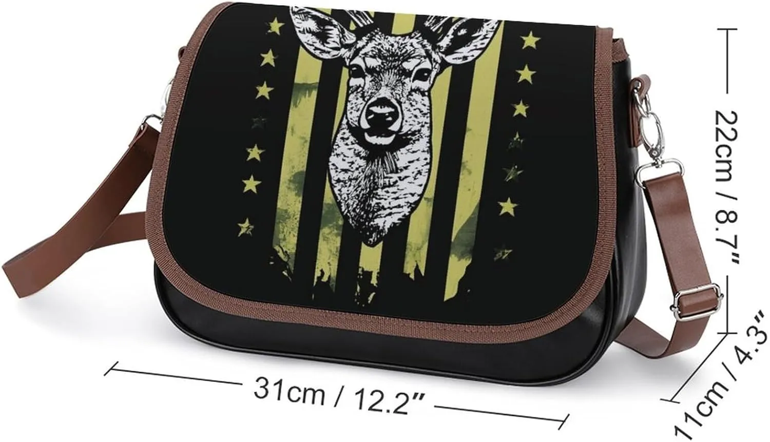 Womens Casual Crossbody Bag, Small PU Leather Shoulder Bag Travel Messenger Bags