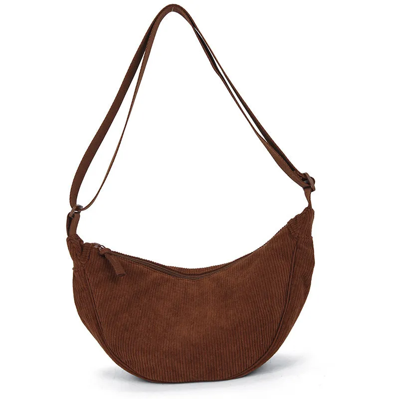 Women's Creative Dumpling Corduroy Hand Holding Crossbody Bags