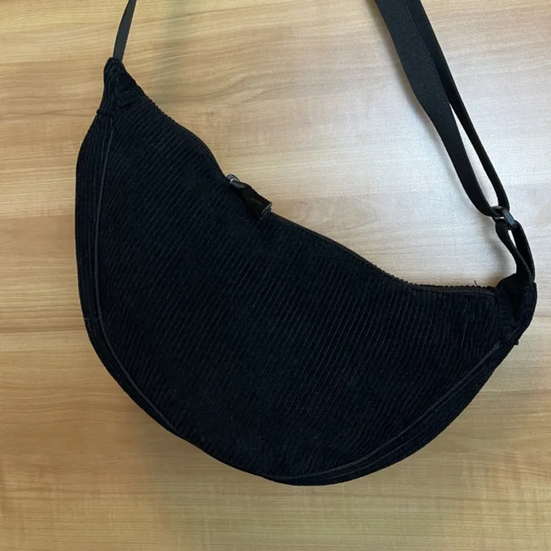 Women's Creative Dumpling Corduroy Hand Holding Crossbody Bags