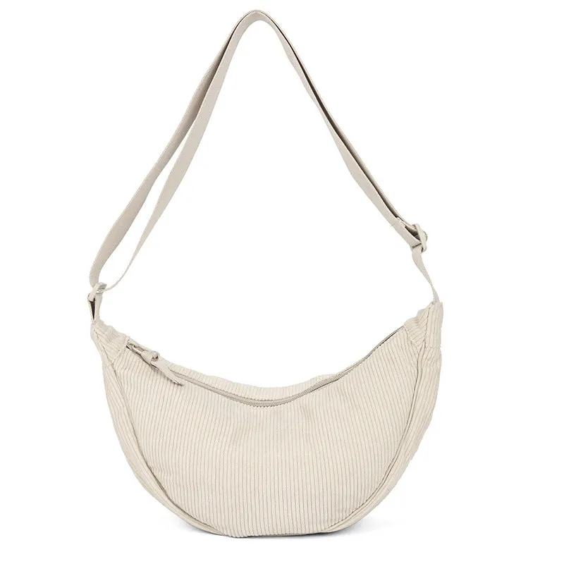 Women's Creative Dumpling Corduroy Hand Holding Crossbody Bags
