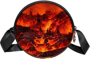 Women's Crossbody Handbags, Travel Purse, Cross Body Bag, Volcano Pattern