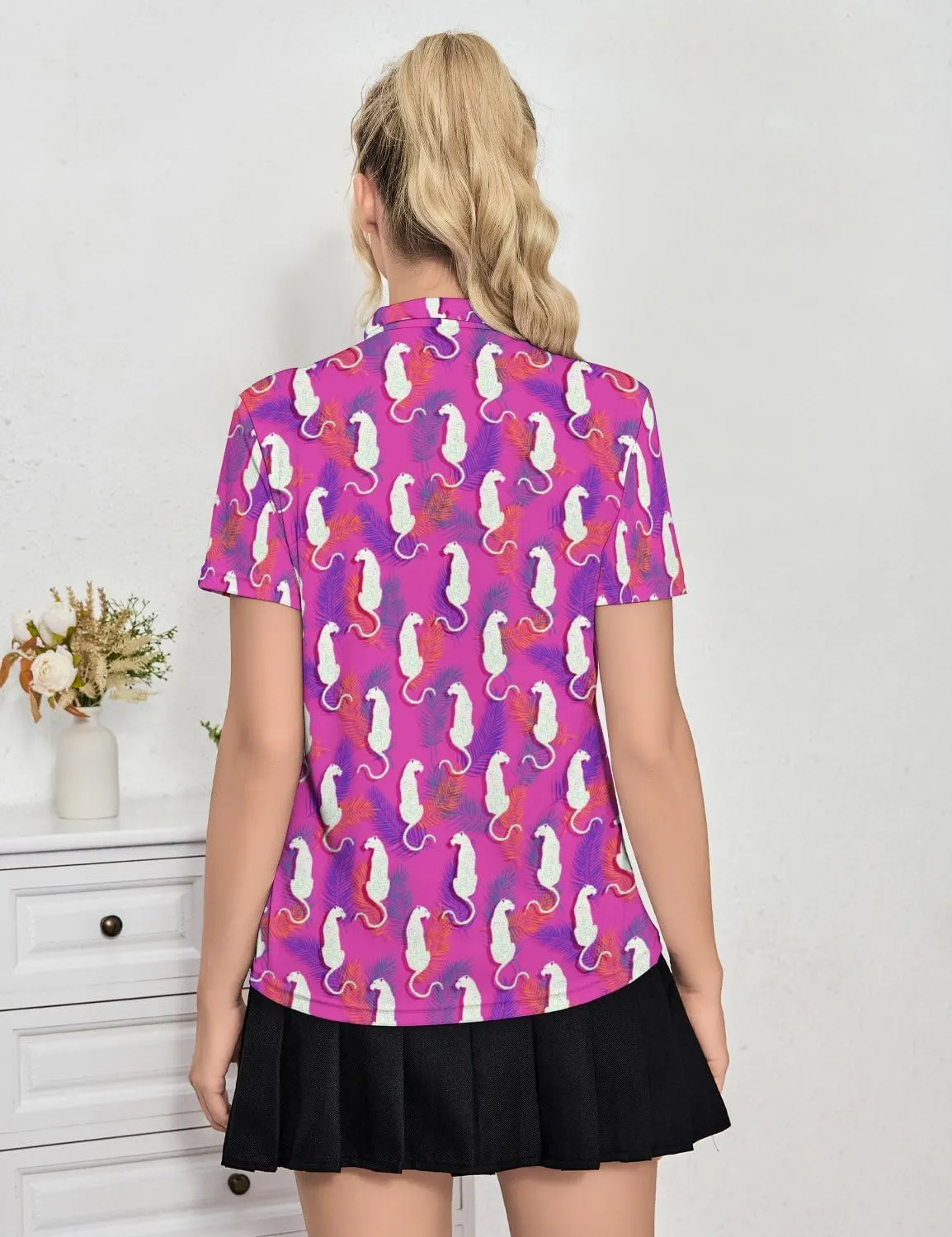 Women's Golf Shirts Dry Fit Moisture Wicking Polo Shirt Casual Short Sleeve Tennis Shirts